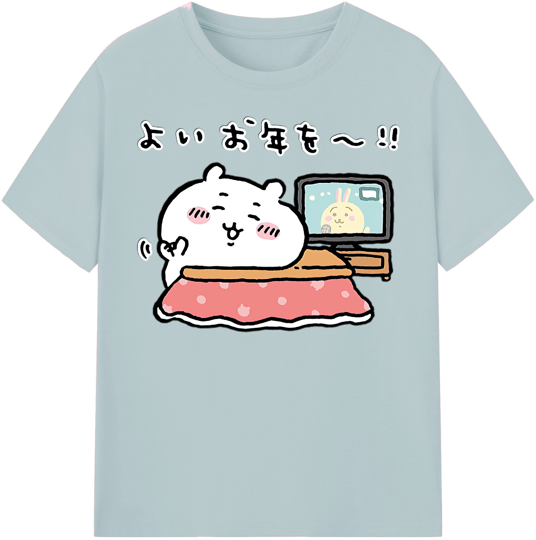 （画像用） ちいかわ ちいかわ Chii-kawa chiikawa 綿100％半袖Tシャツ（フロントプリント）